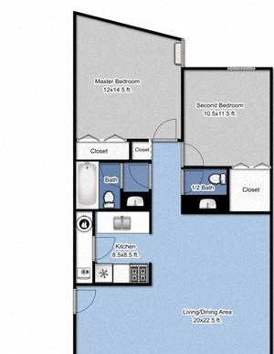 2 Bedroom – Plan E